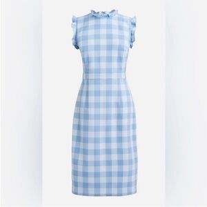 J. Crew Blue Gingham Suit Dress